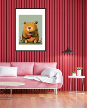 Sitting Bear with Coffee