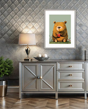 Sitting Bear with Coffee