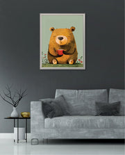 Sitting Bear with Coffee