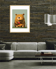 Sitting Bear with Coffee