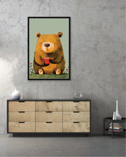 Sitting Bear with Coffee