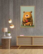 Sitting Bear with Coffee