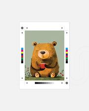 Sitting Bear with Coffee