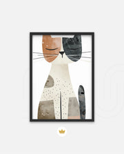 Abstract Calico Cat