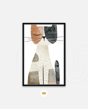 Abstract Calico Cat
