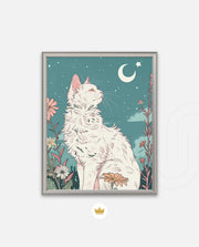 Moonlit Garden Cat