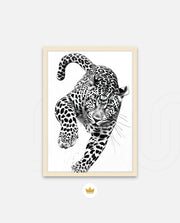 Leaping Leopard Monochrome