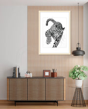 Leaping Leopard Monochrome