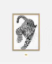 Leaping Leopard Monochrome