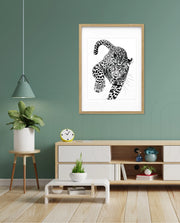 Leaping Leopard Monochrome