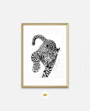 Leaping Leopard Monochrome