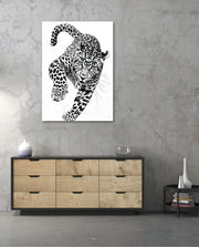 Leaping Leopard Monochrome