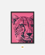 Pink Cheetah Pop Portrait