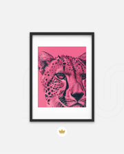Pink Cheetah Pop Portrait