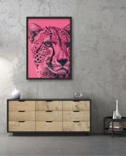 Pink Cheetah Pop Portrait
