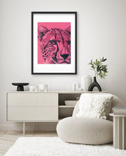 Pink Cheetah Pop Portrait