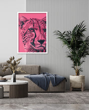Pink Cheetah Pop Portrait