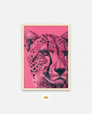 Pink Cheetah Pop Portrait