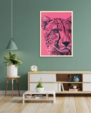 Pink Cheetah Pop Portrait