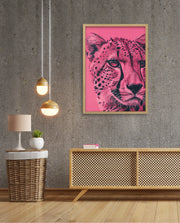 Pink Cheetah Pop Portrait