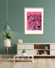 Pink Cheetah Pop Portrait
