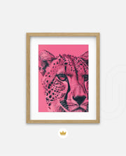 Pink Cheetah Pop Portrait