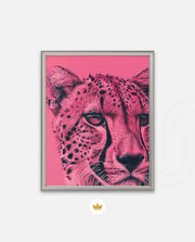 Pink Cheetah Pop Portrait