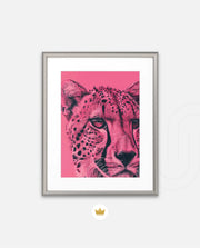 Pink Cheetah Pop Portrait