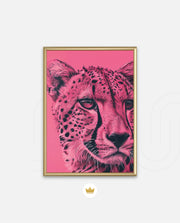 Pink Cheetah Pop Portrait