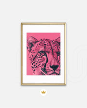 Pink Cheetah Pop Portrait