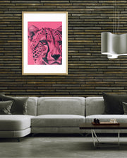 Pink Cheetah Pop Portrait