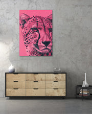 Pink Cheetah Pop Portrait