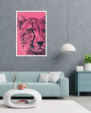Pink Cheetah Pop Portrait