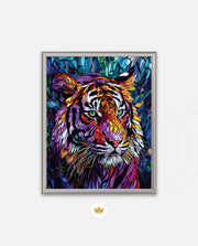 Stained Glass Tiger Mystique