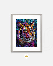 Stained Glass Tiger Mystique