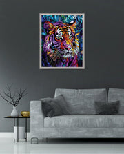 Stained Glass Tiger Mystique