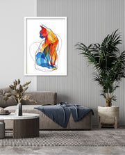 Abstract Line Art Cat