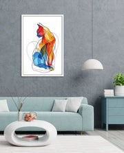 Abstract Line Art Cat