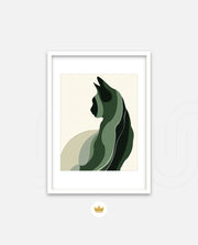 Minimalist Verdant Cat