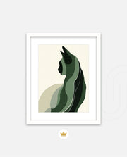 Minimalist Verdant Cat