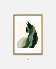 Minimalist Verdant Cat