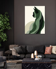 Minimalist Verdant Cat
