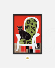 Elegant Black Cat Chair