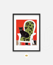 Elegant Black Cat Chair