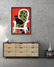 Elegant Black Cat Chair