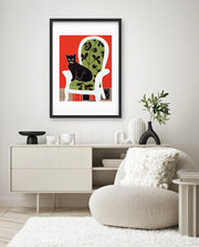 Elegant Black Cat Chair