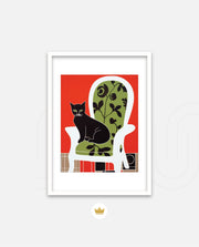 Elegant Black Cat Chair