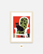 Elegant Black Cat Chair