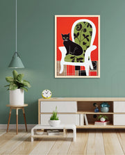 Elegant Black Cat Chair