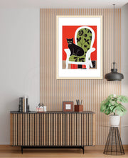 Elegant Black Cat Chair
